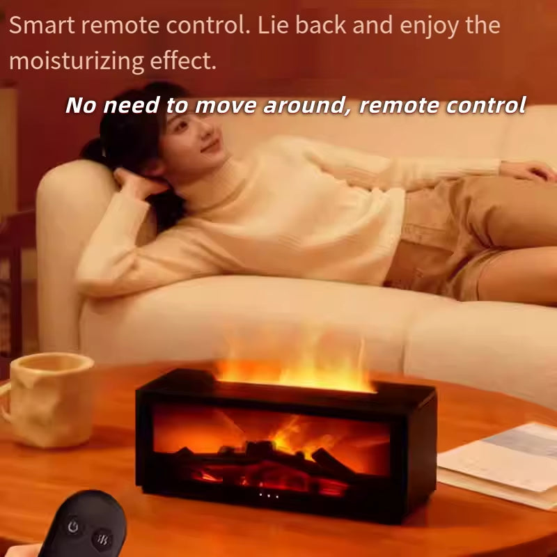 Air Humidifier Essential Oils Humidifiers Home Aroma Humidifier Flame Automatic Fragrance Diffuser with LED Light Remote Control