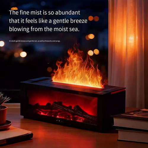 Air Humidifier Essential Oils Humidifiers Home Aroma Humidifier Flame Automatic Fragrance Diffuser with LED Light Remote Control