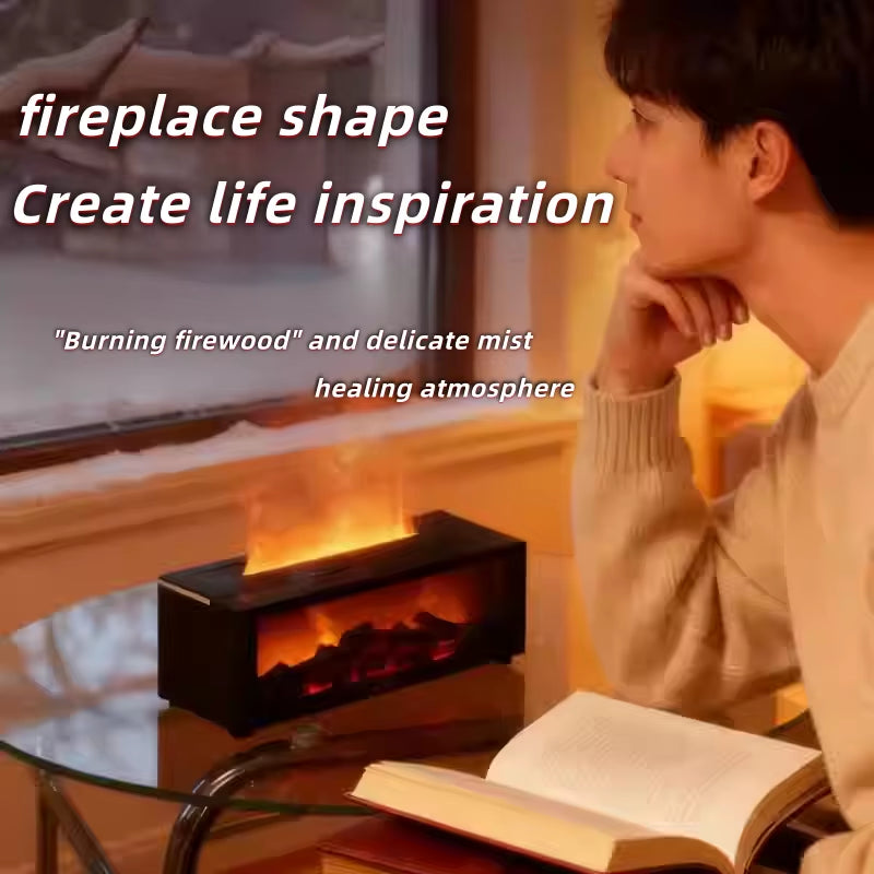 Air Humidifier Essential Oils Humidifiers Home Aroma Humidifier Flame Automatic Fragrance Diffuser with LED Light Remote Control