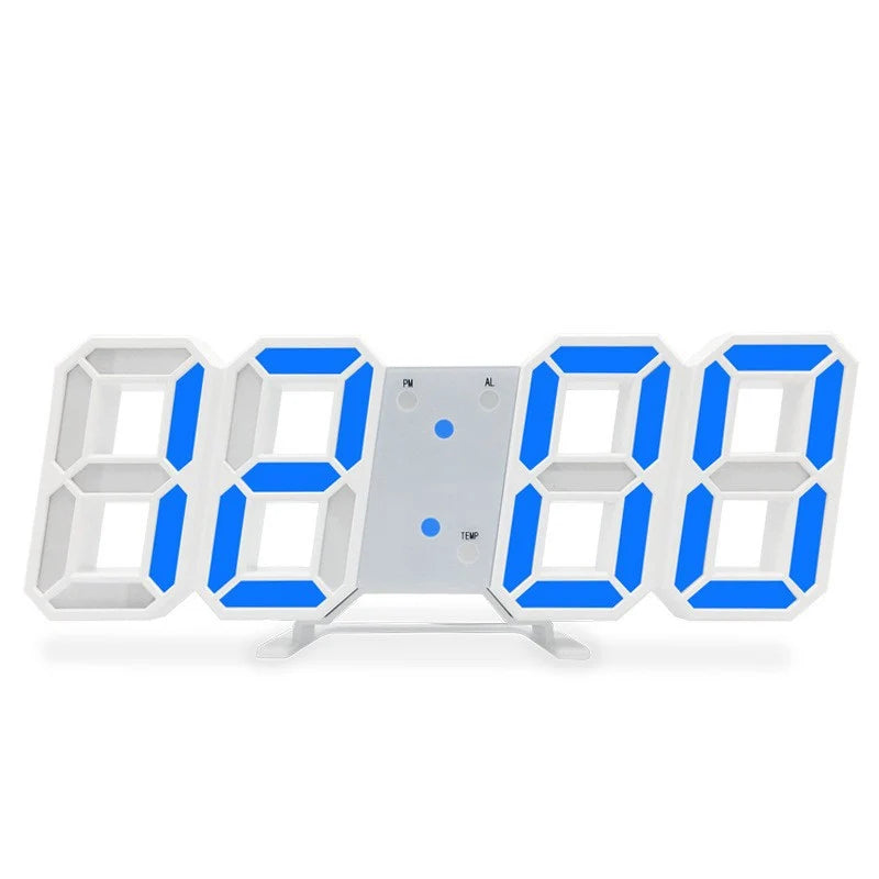 Elegan 3D LED Holographic Digital Clock – Floating Illusion Wall Art with Ambient Glow