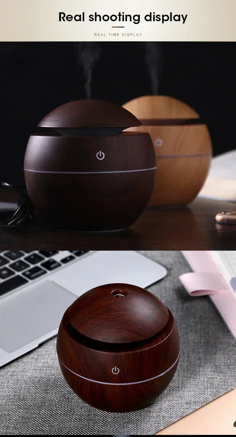 Mini Woodgrain Ultrasonic Humidifier
