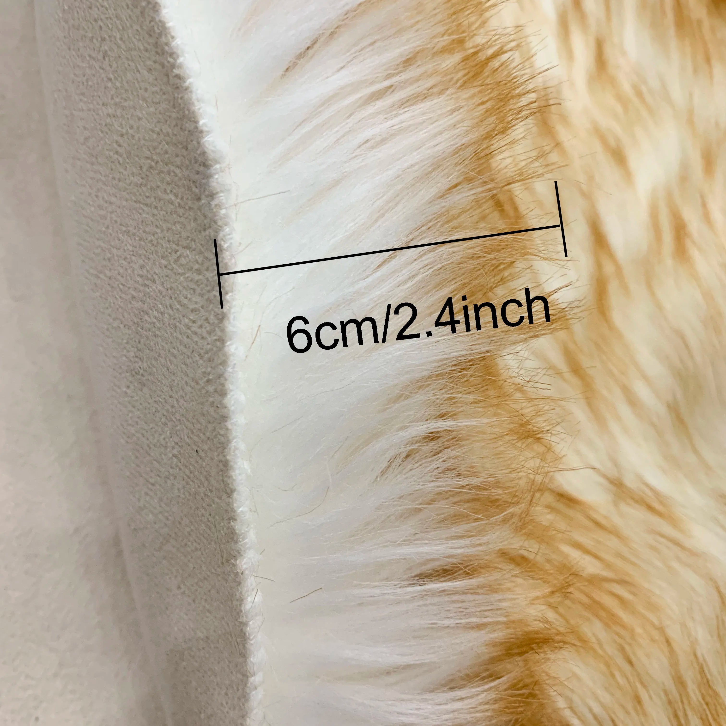 Fuzzy Plush Rug with Artificial Sheepskin, Ultra-Soft Living Room Rug, Artificial Fur Sofa Cushion, 2 X 6 Feet