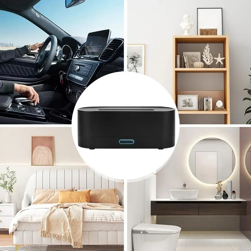 Flame Diffuser Portable Rechargeable Room Humidifier Waterless Auto-Off Protection Simulated Flame Personal Humidifier for Home